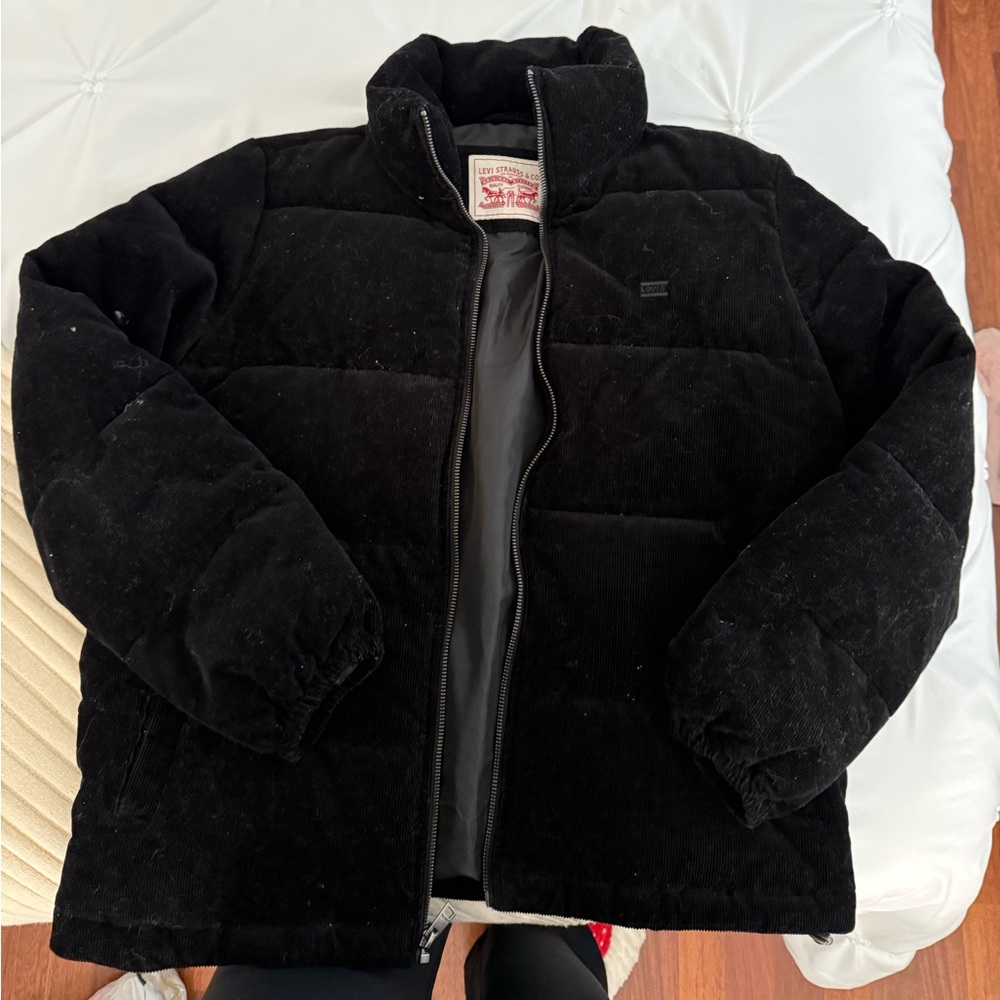 Levi's Black Corduroy Jacket (linty)